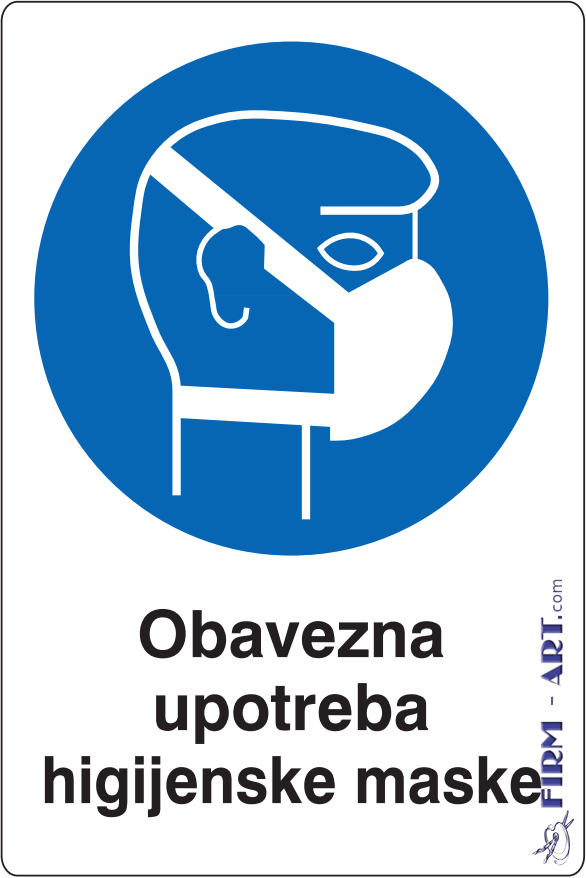 Znaci obaveze - Obavezna upotreba higijenske maske (Sito štampa firm-art.com) 